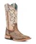 SALE Corral® Ladies' Golden Python Square Toe Boots
