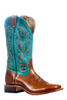 SALE Boulet® Ladies' Antique Tan/Turquoise 13" Square Toe Boots