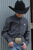 SALE Cinch® Boys' L/S Black Geo Print Button Shirt