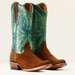 SALE Ariat® Ladies' Roughout Ginger/Teal Futurity Flash Cutter Toe Boots