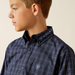 SALE Ariat® Boys' L/S Navy Pro Series Kolt Classic Fit Button Shirt