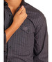 Panhandle® Boys' L/S Charcoal Geo Print Button Shirt