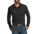 Rock & Roll Denim® Men's L/S Black/Grey Paisley Print Snap Shirt