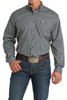 Cinch® Men's L/S Blue/White Geo Print Button Shirt