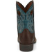 SALE Justin® Youth Walnut Brown/Teal Bowline Jr. Square Toe Boots