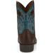SALE Justin® Youth Walnut Brown/Teal Bowline Jr. Square Toe Boots