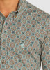 PANHANDLE SLIM Rock & Roll Denim® Men's L/S Turquoise Medallion Print Classic Fit Button Shirt PANHANDLE SLIM Rock & Roll Denim® Men's L/S Turquoise Medallion Print Classic Fit Button Shirt