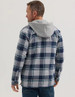 Wrangler Riggs® Men's Grey/Blue Plaid Flannel Hooded Jacket Wrangler Riggs® Men's Grey/Blue Plaid Flannel Hooded Jacket