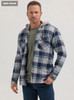 SALE Wrangler Riggs® Men's Grey/Blue Plaid Flannel Hooded Jacket SALE Wrangler Riggs® Men's Grey/Blue Plaid Flannel Hooded Jacket