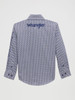 WRANGLER Wrangler® Boys' L/S Blue Geo Print Logo Button Shirt WRANGLER Wrangler® Boys' L/S Blue Geo Print Logo Button Shirt