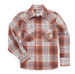 ELY & WALKER Ely Cattleman® Boys' L/S Ombre Textured Plaid Snap Shirt