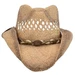 Alamo® South Texas Rustic Raffia Hondo Crown Straw Hat