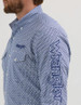 Wrangler® Men's L/S Navy Honeycomb Print Logo Button Shirt Wrangler® Men's L/S Navy Honeycomb Print Logo Button Shirt