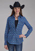 SALE Roper® Ladies' L/S Sapphire Blue Print Snap Shirt