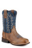 Roper® Little Kids' Brown/Vintage Blue Square Toe Boots