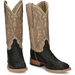 SALE Justin® Men's Doc Bar Black FQ Ostrich/Bone Square Toe Boots