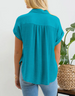 SALE blu pepper® Ladies' S/S Cuffed Mid Button Blouse