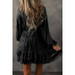 Little Daisy Closet® Ladies' L/S Tiered Ruffled Puff Sleeve Mini Dress