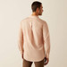SALE Ariat® Men's L/S Solid Light Brown/Peach WF Fitted Button Shirt