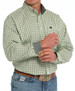 Cinch® Men's L/S Lime/Navy Medallion Print Button Shirt