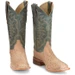 SALE Justin® Men's 13" Chisolm FQ Vintage Tan Ostrich/Olive Square Toe Boots
