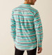 Ariat® Men's L/S Jimmie Turquoise Stripe Fitted Button Shirt