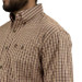 SALE Wrangler George Strait® Men's L/S Brown Plaid Button Shirt