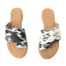 MYRA Myra® Ladies' Black & White Cowhide Kimmee Trail Sandals MYRA Myra® Ladies' Black & White Cowhide Kimmee Trail Sandals