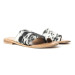 Myra® Ladies' Black & White Cowhide Kimmee Trail Sandals Myra® Ladies' Black & White Cowhide Kimmee Trail Sandals