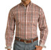 Panhandle Rough Stock® Men's L/S Burnt Orange Plaid Button Shirt Panhandle Rough Stock® Men's L/S Burnt Orange Plaid Button Shirt