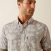 SALE Ariat® Men's S/S Morris Grey Palm Print Modern Fit Button Shirt