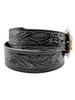 Ariat® Men's Black Floral Embossed Belt with Longhorn Buckle