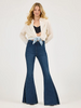 SALE Wrangler x Lainey Wilson® Ladies' Dark Wash Pull-on Bell Bottom Jeans
