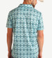 Rock & Roll Denim® Men's S/S Aqua Aztec Print Polo Shirt