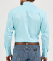 SALE Wrangler® Cody Johnson Men's L/S Solid Aqua Chevron Button Shirt