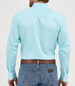 SALE Wrangler® Cody Johnson Men's L/S Solid Aqua Chevron Button Shirt