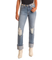 SALE Rock & Roll Denim® Ladies' MR Medium Wash Distressed Boot Cut Jeans