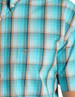 SALE Rock & Roll Denim® Men's S/S Turquoise Plaid Button Shirt