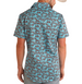 SALE Rock & Roll Denim® Men's S/S Turquoise/Red Paisley Print Snap Shirt