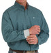 SALE Cinch® Men's L/S Teal Green Medallion Print Button Shirt