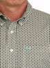 Cinch® Men's S/S Cream/Brown/Green Print ArenaFlex Button Shirt