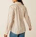 SALE Ariat® Ladies' L/S Alyssa Tan/Carnation Dobby Striped Snap Shirt