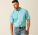 SALE Ariat® Men's S/S Westin Turquoise/White Diamond Print Classic Fit Button Shirt
