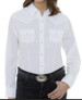 Ely Cattleman® Ladies' L/S Solid White Western Snap Shirt Ely Cattleman® Ladies' L/S Solid White Western Snap Shirt