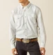 SALE Ariat® Men's L/S Wilbur White/Light Blue Print Classic Fit Snap Shirt