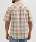 Wrangler Retro® Men's S/S Wheat Brown Plaid Snap Shirt