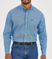 SALE Wrangler® George Strait™ Men's L/S Dusty Blue Microdot Button Shirt
