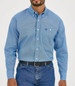 SALE Wrangler® George Strait™ Men's L/S Dusty Blue Microdot Button Shirt