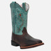 SALE Dan Post® Children's Chocolate/Turquoise Salina Square Toe Boots