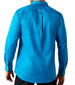SALE Ariat® Men's L/S Solid Bright Blue Team Logo Button Shirt